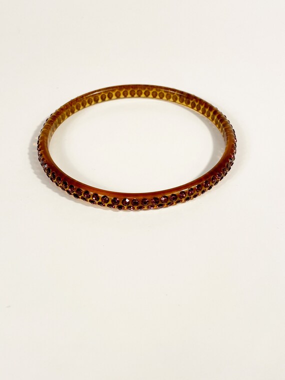 1930s Rhinestone Celluloid Bracelet / Celluloid B… - image 4