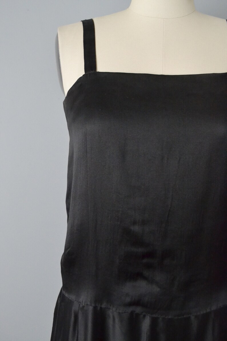 1920s Dress / Flapper Dress / 1920s Black Dress / Authentic 1920s Dress / Antique Dress / Size Small Size Medium image 6