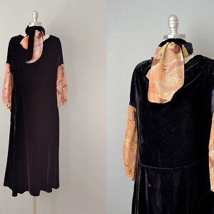 1920s velvet dress