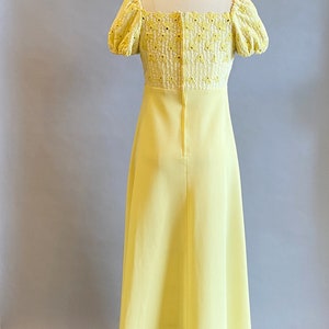 1960s Maxi Dress / Lanz Yellow Maxi Summer Dress / Size Small image 6