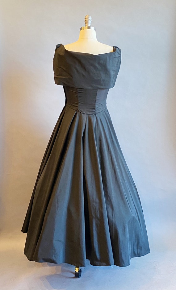 1940s Fred Perlberg Dress / 1940s Black Party Dre… - image 6