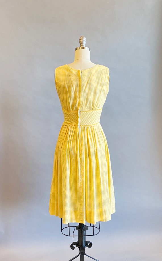 1950s Gingham Dress / 50s Day Dress / 1950s Cotto… - image 7