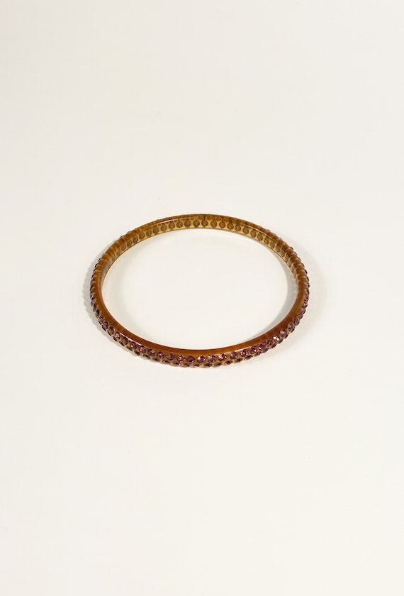 1930s Rhinestone Celluloid Bracelet / Celluloid B… - image 5