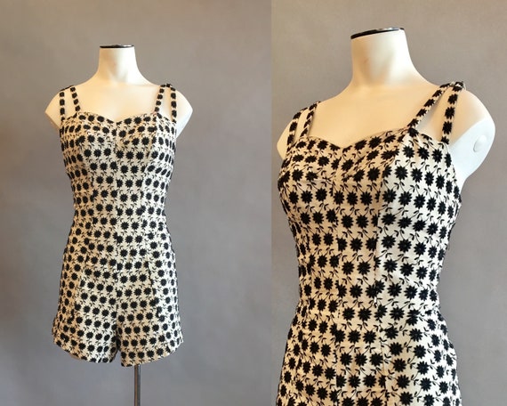 1950s Rose Marie Reid Swimsuit / 50s One Piece Swi