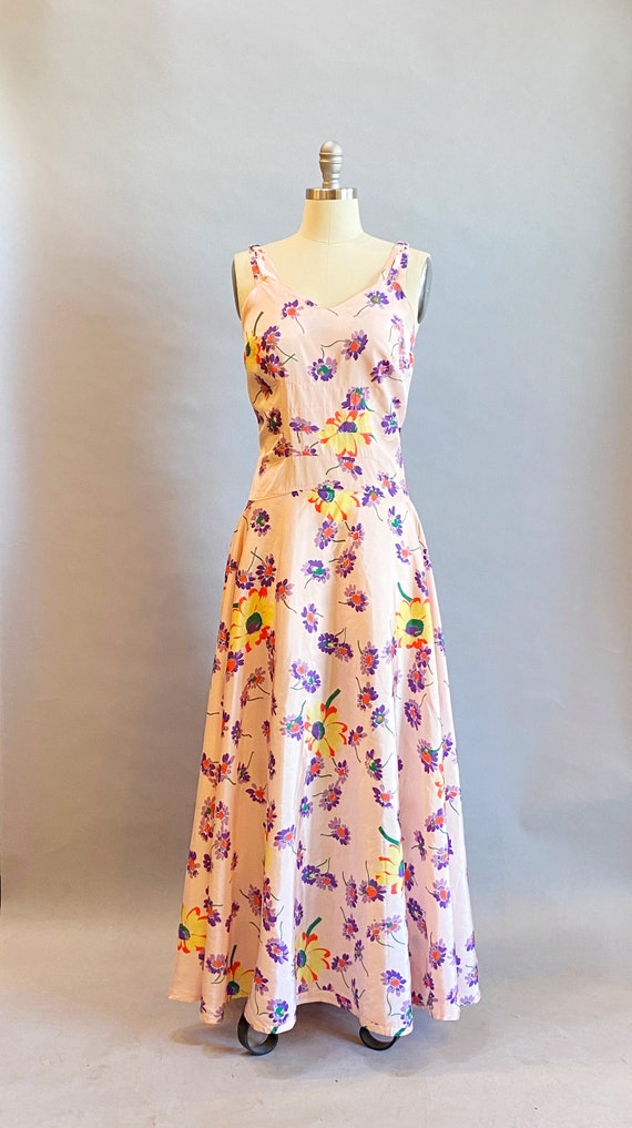 1930's Floral Dress  / 30's Dress With Jacket / S… - image 2