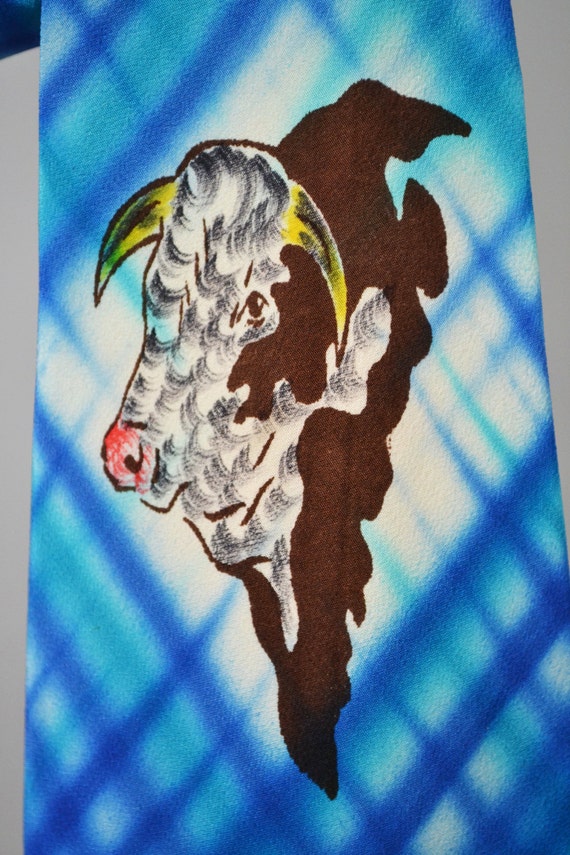 Miscellaneous, Necktie, Handpainted, Horse, Vintage, ‘40's , 1133