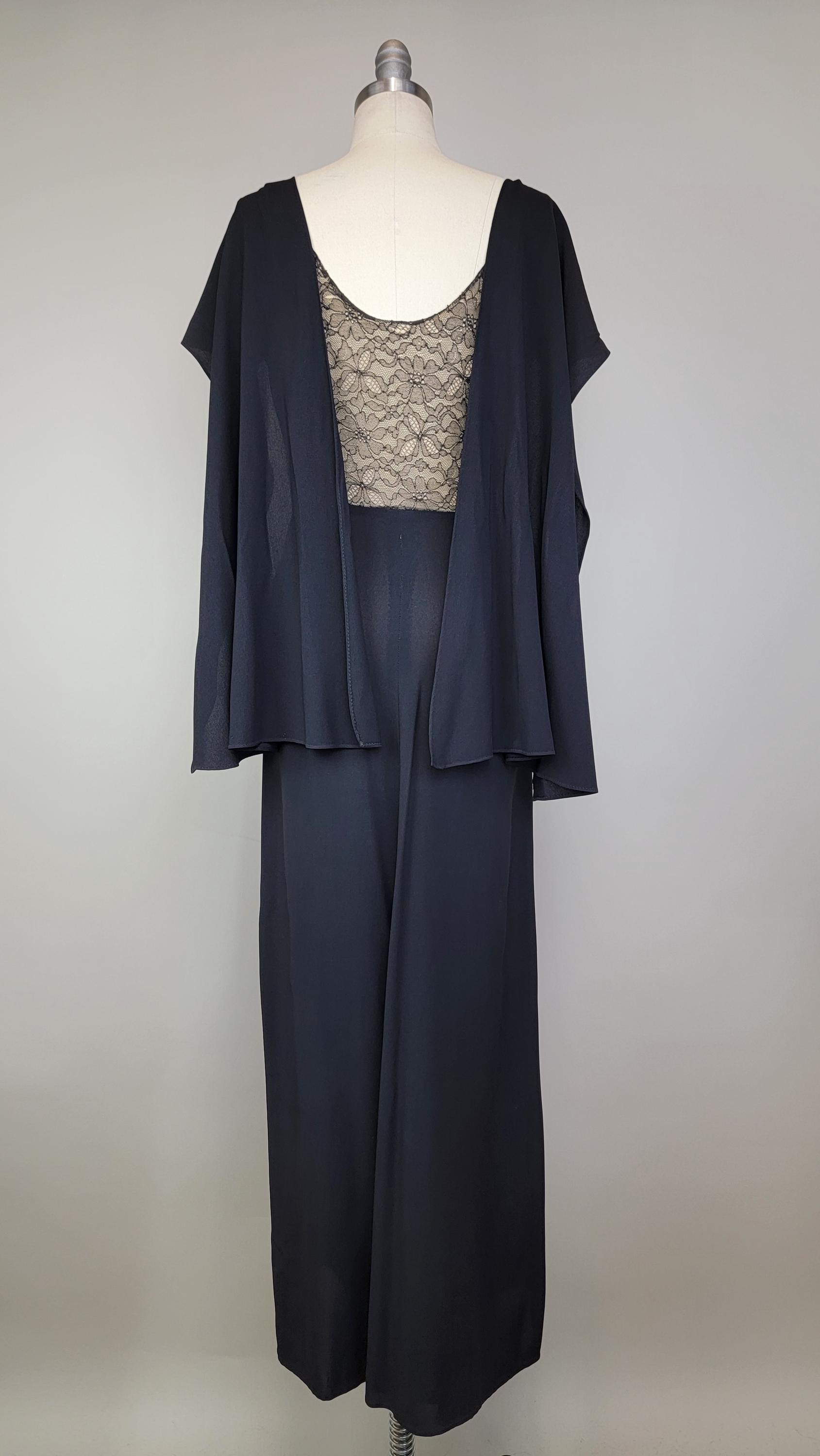 1930s Gown / Black Gown / Black Crepe Gown / Evening Dress / 1930s ...