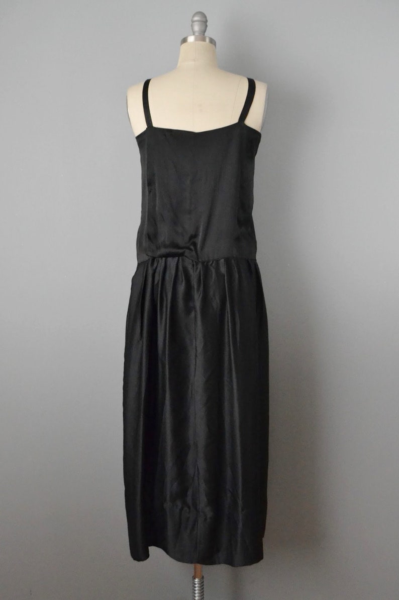 1920s Dress / Flapper Dress / 1920s Black Dress / Authentic 1920s Dress / Antique Dress / Size Small Size Medium image 7