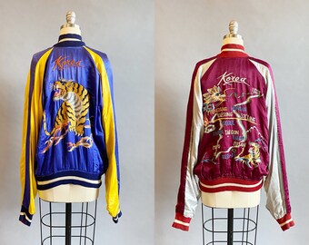1940s Silk Souvenir Jacket / Korean 