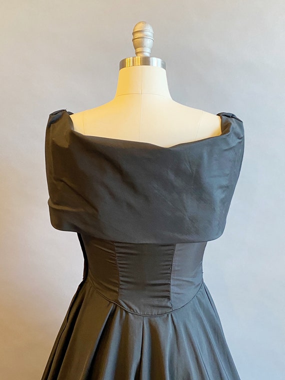 1940s Fred Perlberg Dress / 1940s Black Party Dre… - image 5