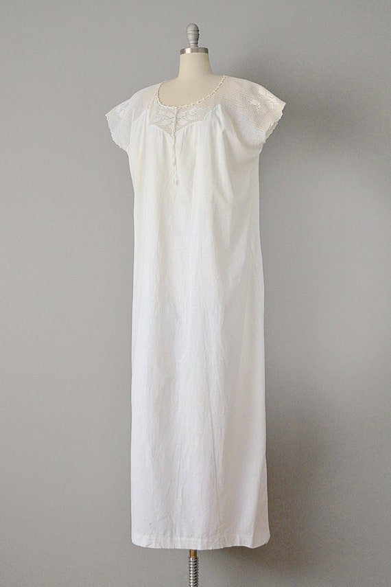1800s Victorian Dress / Victorian Off-White Cotto… - image 4