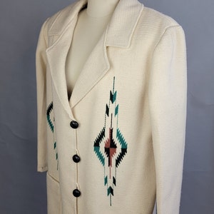 1960s Chimayo Jacket / Chimayo Jacket / Ortega's Chimayo Jacket / Hand Woven Blanket Jacket / Size Medium image 3