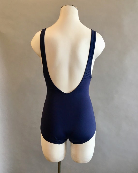 1960s Emilio Pucci Swimsuit / Navy Blue One Piece… - image 4