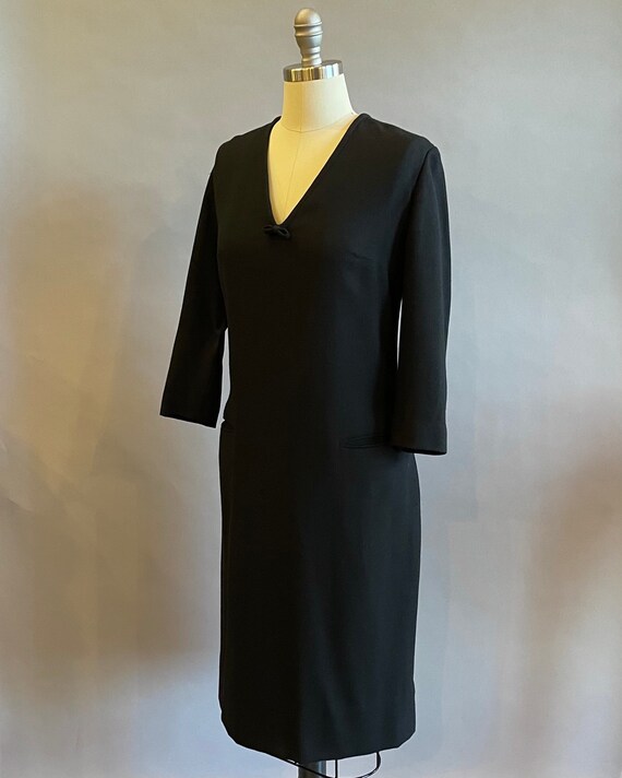 1960s Mr. Blackwell Dress / Designer Vintage / Bl… - image 3