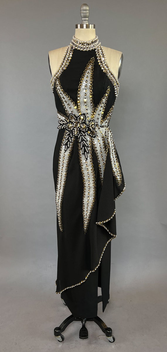 1980s Beaded Gown / Rholand Roxas Evening Gown / … - image 2