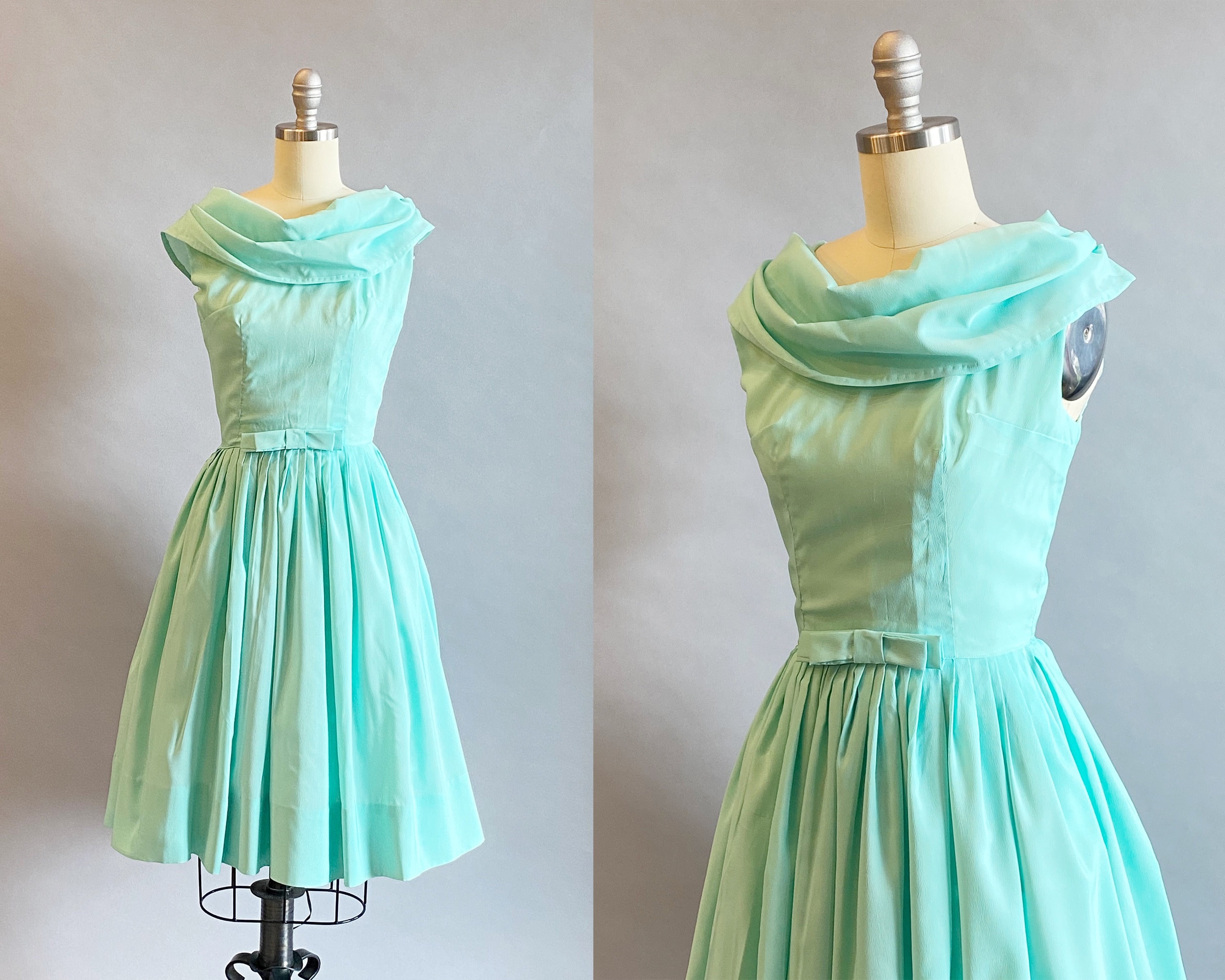 Mint green vintage dress clearance