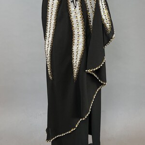 1980s Beaded Gown / Rholand Roxas Evening Gown / Show Gown / Backless Dress / Vintage Evening Wear / Size Small image 6