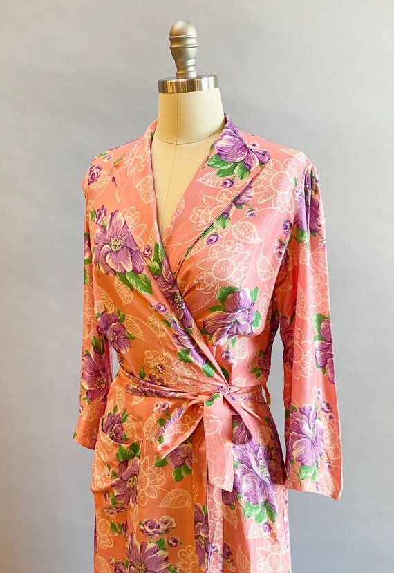 1940s Dressing Gown / 1940s House Dress / 1940s L… - image 5