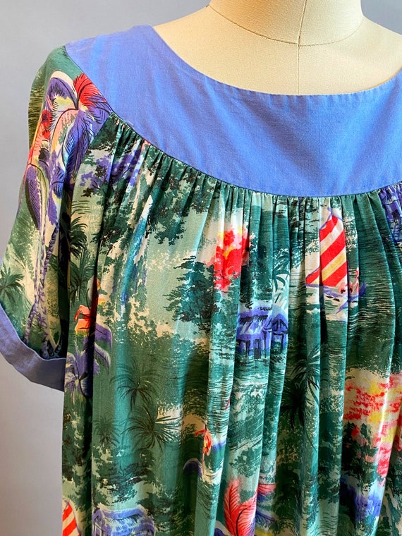 1950s Hawaiian Dress / Vintage Hawaiian / Rayon H… - image 7