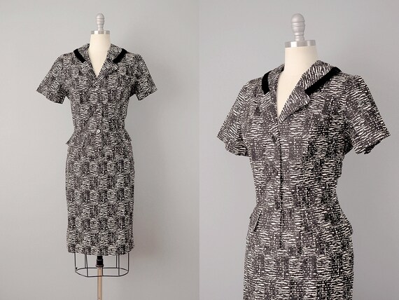 50s Suit // Jerry Gilden 1950’s B&W Summer-Weight