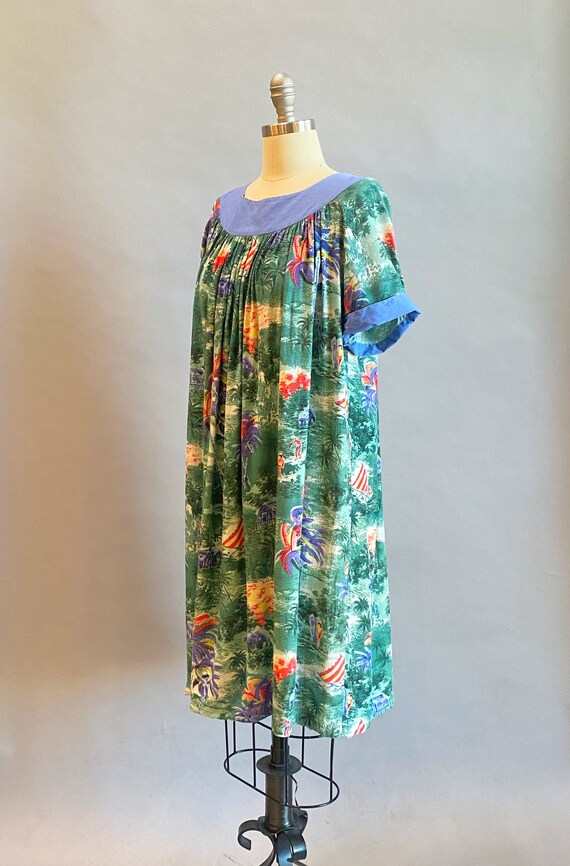 1950s Hawaiian Dress / Vintage Hawaiian / Rayon H… - image 6