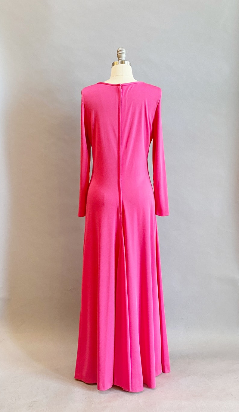 Lilli Diamond Dress / 1970s Maxi Dress / 1970s Hostess Gown / Size Large image 7
