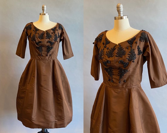 1950s "New Look" Dress / 1950s Party Dress / 50s … - image 1