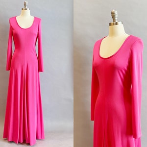 Lilli Diamond Dress / 1970s Maxi Dress / 1970s Hostess Gown / Size Large image 1