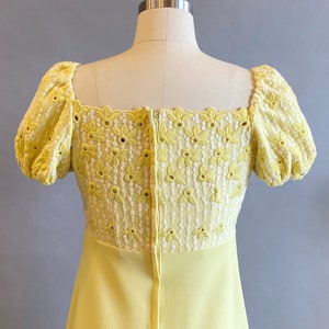 1960s Maxi Dress / Lanz Yellow Maxi Summer Dress / Size Small image 8