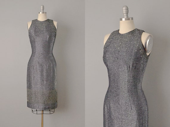 silver lurex dress