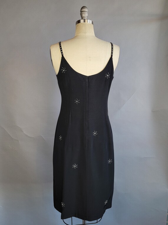 1950s Cocktail Dress / Late 1950s Black Faille Co… - image 3