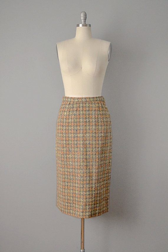 1950s Wool Suit / Brown Houndstooth Wool Suit wit… - image 5