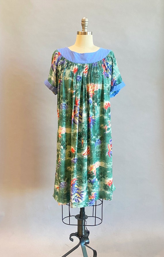 1950s Hawaiian Dress / Vintage Hawaiian / Rayon H… - image 4