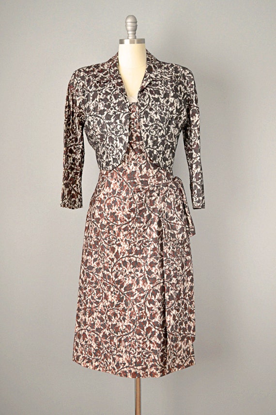 1950s Wiggle Dress / Dress with Matching Bolero /… - image 4