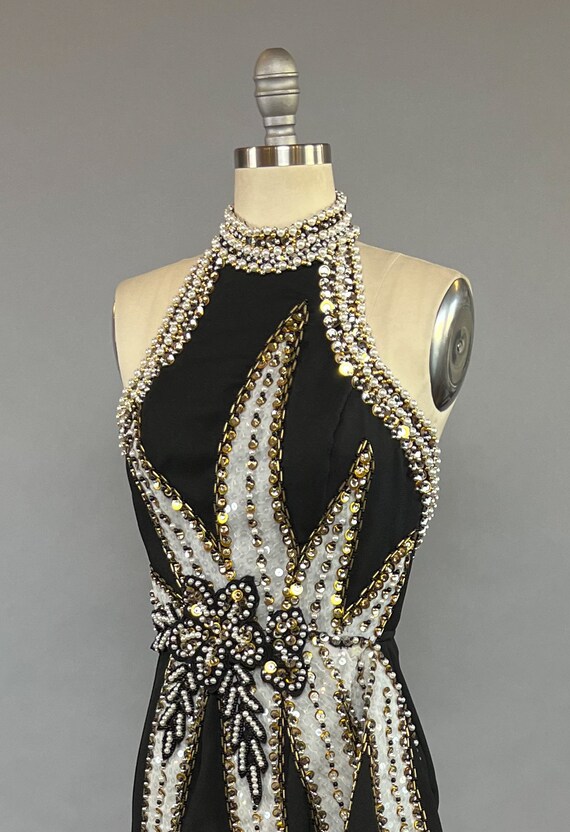 1980s Beaded Gown / Rholand Roxas Evening Gown / … - image 5