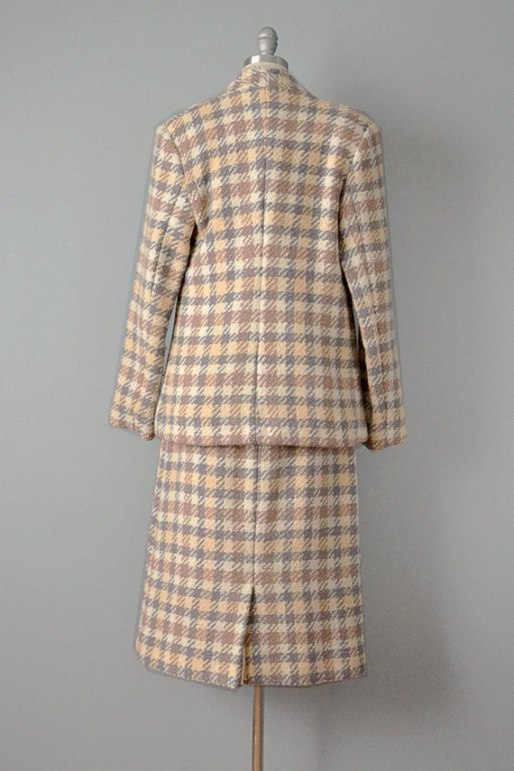 1950’s Wool Suit / 50s Autumnal Wool Houndstooth … - image 4