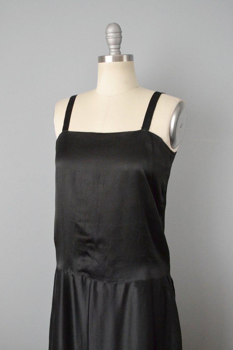 1920s Dress / Flapper Dress / 1920s Black Dress / Authentic 1920s Dress / Antique Dress / Size Small Size Medium image 5