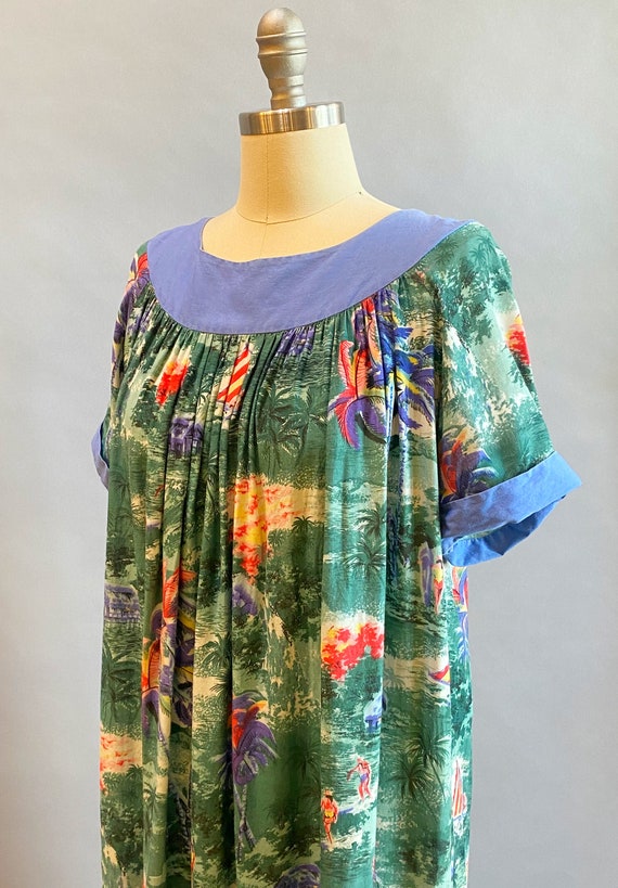 1950s Hawaiian Dress / Vintage Hawaiian / Rayon H… - image 5