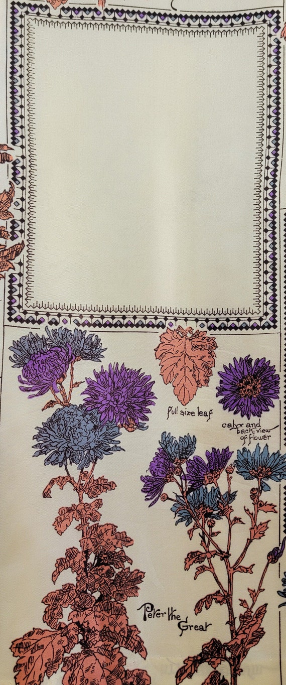 1970s Floral Dress /  Botanical Illustrations / 1… - image 9