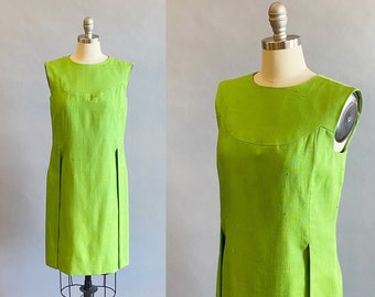 1960s B.H. Wragge Dress / Mod Dress / Sheath Dress / Size Medium