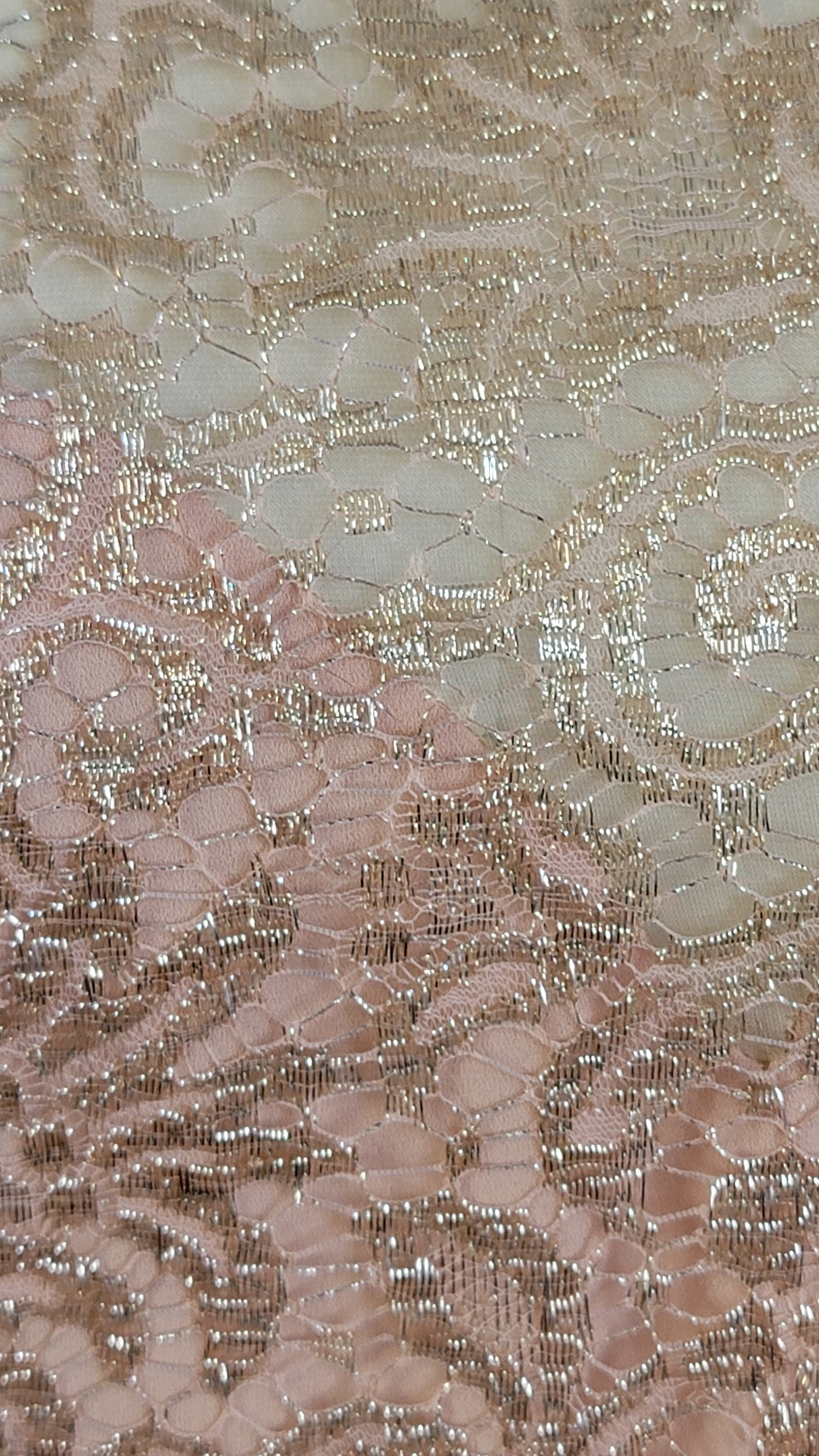 Gold Evening Dress / Saks 5th Avenue Dress / 1980s Gold Lace Long Sleeved Evening Gown / Size Medium