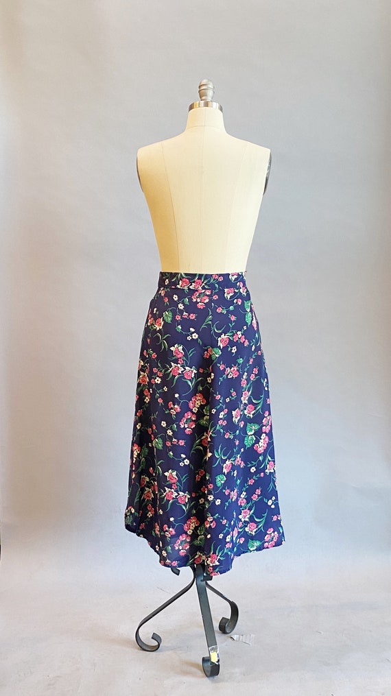 1940's Skirt / 1940s Cold Rayon / 1940s Floral Sk… - image 6