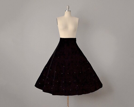 black velvet skirt 50s