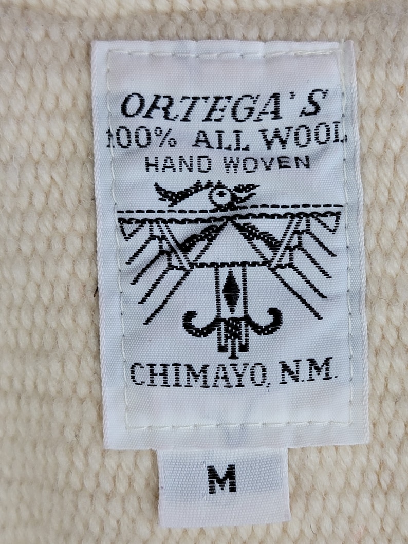 1960s Chimayo Jacket / Chimayo Jacket / Ortega's Chimayo Jacket / Hand Woven Blanket Jacket / Size Medium image 5