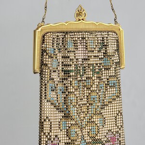 20’s Victorian Geometric Mesh Purse by Whiting and Davis main image 1