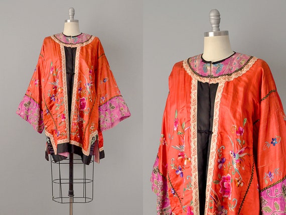 SALE: 1800s Jacket // Early Embroidered Chinese Si