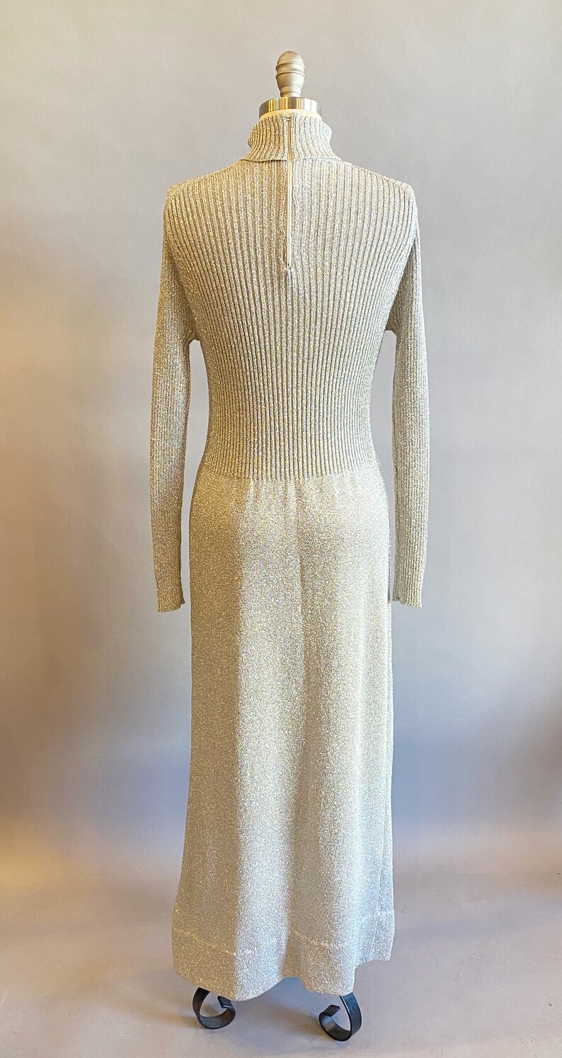 1970s Silver Maxi Dress Studio 54 Dress Disco Dress Size Small Size Medium Size Large SML