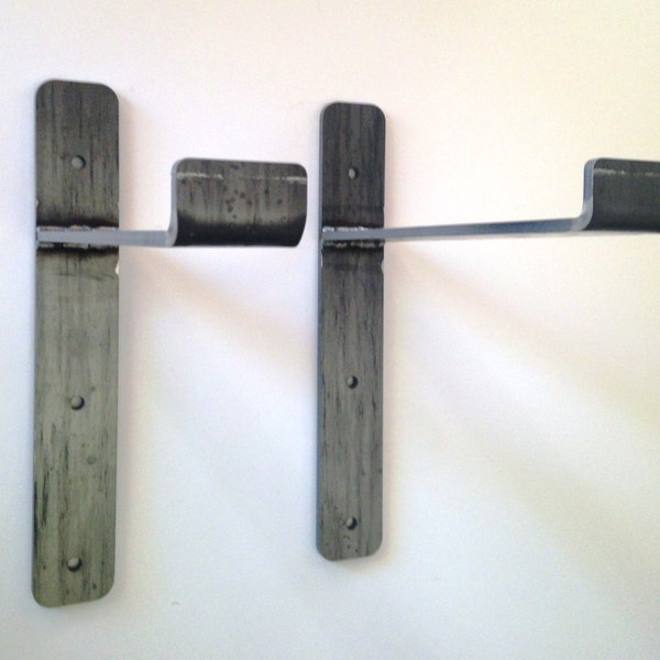 A set of 2 (two) 1" x 11-1/4" Industrial Chic shelf bracket. Fits 1x12 shelfs.