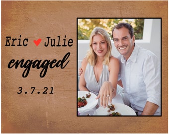 Personalized Engagement Gift Bride and Groom | Engaged Couple | Wedding Photo Gift | Engagement Frame | Personalized Engagement Photo Gift