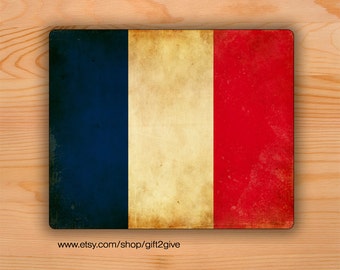 Mouse Pad French Flag Grunge Mousepad